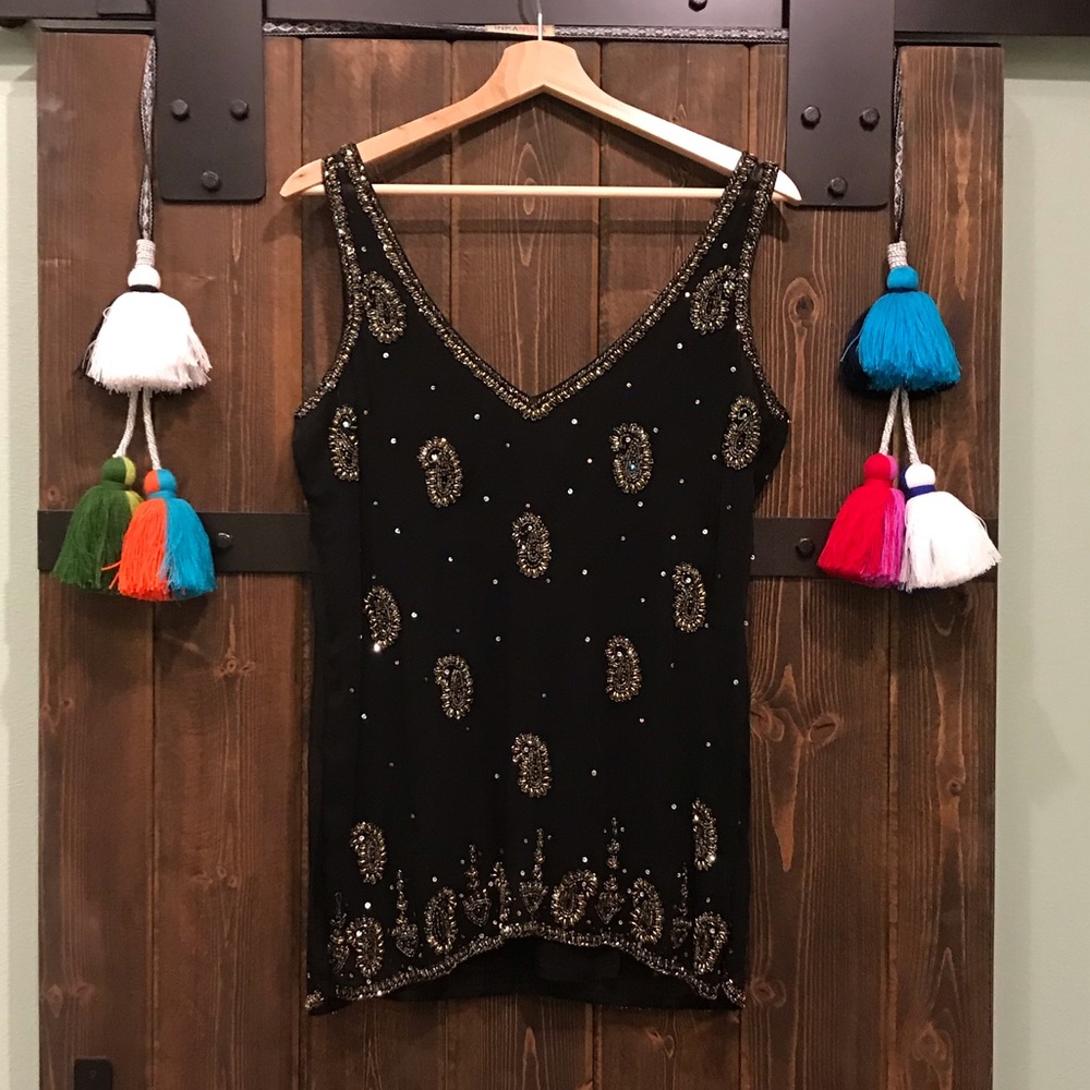 Free People style Sheer Sequins Embroidery Tunic